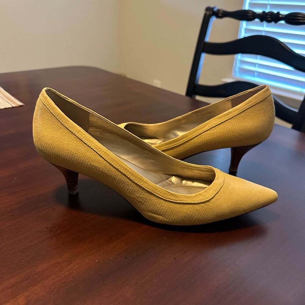 Yellow Leather Heels